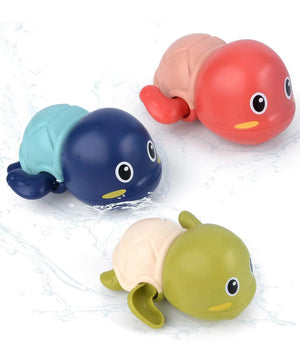 Aditi Toys Swimming Turtle Bath Toy Wind Up Water Floating Turtle For New Born Baby Bathtub Water Toys, Pack of 6 Multicolor (Colors As Per Availability) chanak