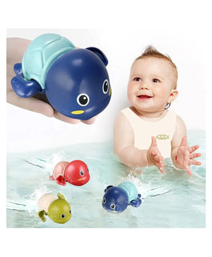 Aditi Toys Swimming Turtle Bath Toy Wind Up Water Floating Turtle For New Born Baby Bathtub Water Toys, Pack of 6 Multicolor (Colors As Per Availability) chanak