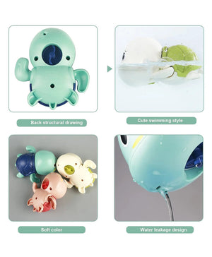 Aditi Toys Swimming Turtle Bath Toy Wind Up Water Floating Turtle For New Born Baby Bathtub Water Toys, Pack of 6 Multicolor (Colors As Per Availability) chanak