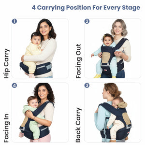 Chanak Heaven Hug Baby Hip Seater For 4+ Months Babies, Adjustable, Breathable & Comfortable with Storage Pockets, Supports up to 15kg For New Born Babies, Above 3+ Month Aditi Toys Pvt. Ltd.