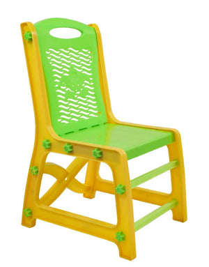 Chanak Safe & Sturdy Study Table & Chair Set, Multi-Functional Storage, and Ergonomic Design for Children's Comfort and Safety, 100% Non-Toxic, BIS Approved (Green-Yellow) chanak