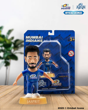 Chanak Cricket Icons Action Figure Jasprit Bumrah Mumbai Indians Collectible Miniature Figurine, IPL Edition with 360° Rotatable Head, MI Cricket Player for Fans & Kids, Gift & Collectors Pack of 1 chanak
