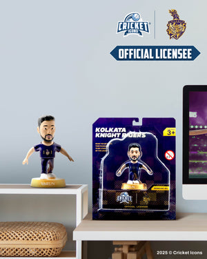 Chanak Cricket Icons Action Figure Varun Chakaravarthy Kolkata Knight Riders Collectible Miniature, IPL Edition 360° Rotatable Head, KKR Cricket Player for Fans & Kids, Gift & Collectors Pack of 1 chanak