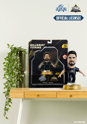 Chanak Cricket Icons Action Figure Rashid Khan Gujarat Titans Collectible Miniature Figurine, IPL Edition 360° Rotatable Head, GT Cricket Player for Fans & Kids, Perfect Gift & Collectors Pack of 1 chanak