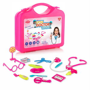 Chanak Doctor Playset for Kids, Pretend Play Doctor Set with Foldable Suitcase for Kids, Doctor Kit Toyset for Kids Above 3 Years, BIS Approved. (Pink) chanak