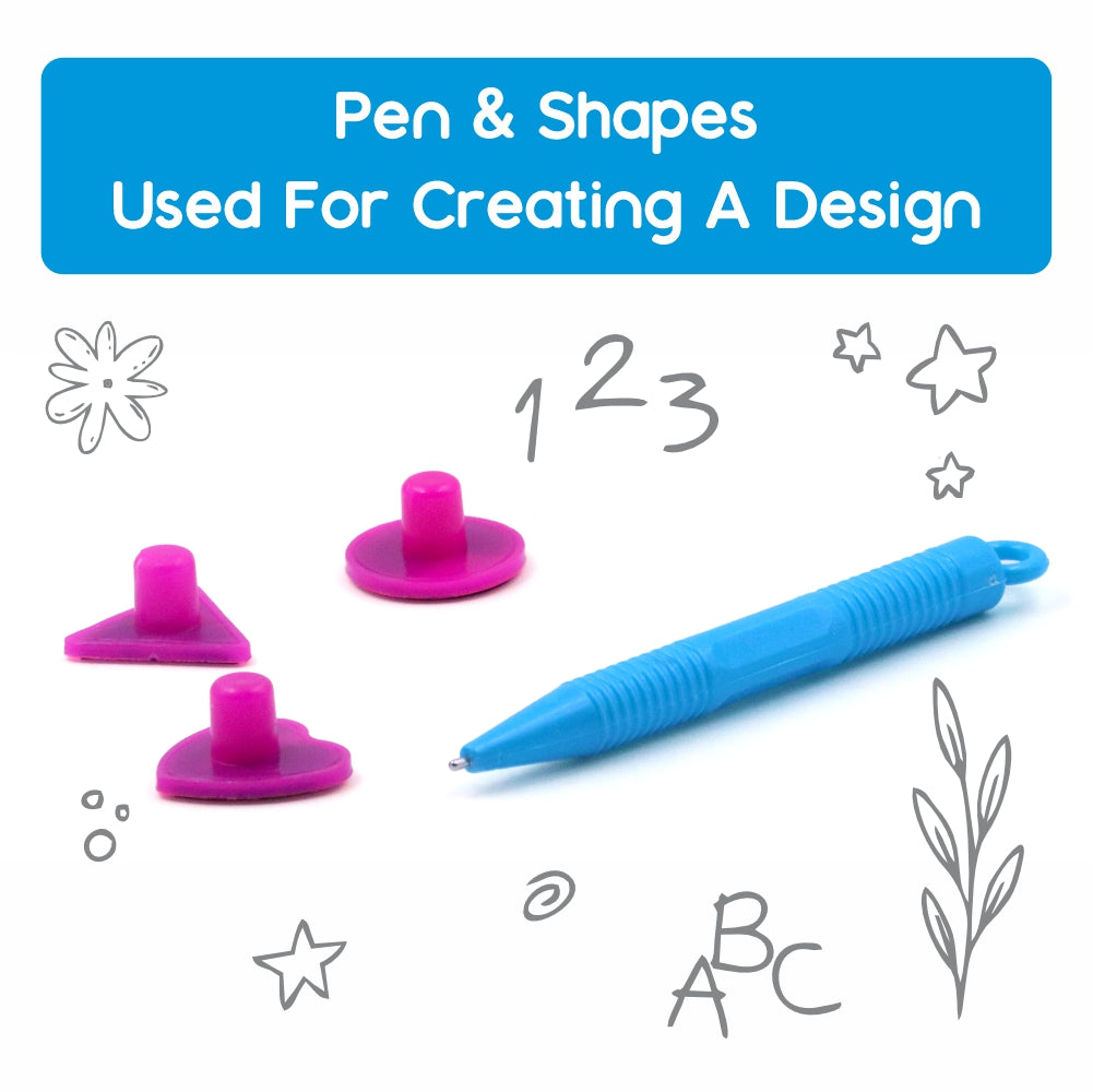 Chanak's Magnetic Slate Board for Learning Writing and Drawing, Magnetic Pen and Stamps (Yellow) Aditi Toys Pvt. Ltd.