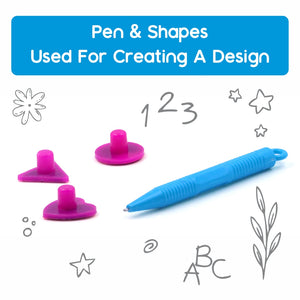 Chanak's Magnetic Slate Board for Learning Writing and Drawing, Magnetic Pen and Stamps (Yellow) Aditi Toys Pvt. Ltd.