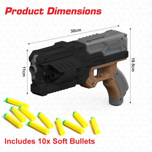 Chanak Six-Dart Rapid Fire Blaster Toy Gun Black Aditi Toys Pvt. Ltd.