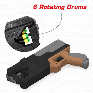 Chanak Six-Dart Rapid Fire Blaster Toy Gun Black Aditi Toys Pvt. Ltd.