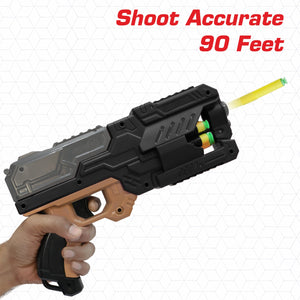 Chanak Six-Dart Rapid Fire Blaster Toy Gun Black Aditi Toys Pvt. Ltd.