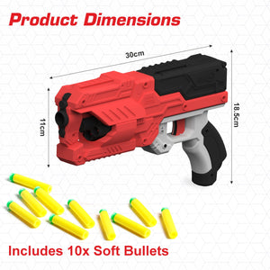Chanak Six-Dart Rapid Fire Blaster Toy Gun Red Aditi Toys Pvt. Ltd.