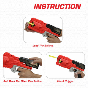 Chanak Six-Dart Rapid Fire Blaster Toy Gun Red Aditi Toys Pvt. Ltd.