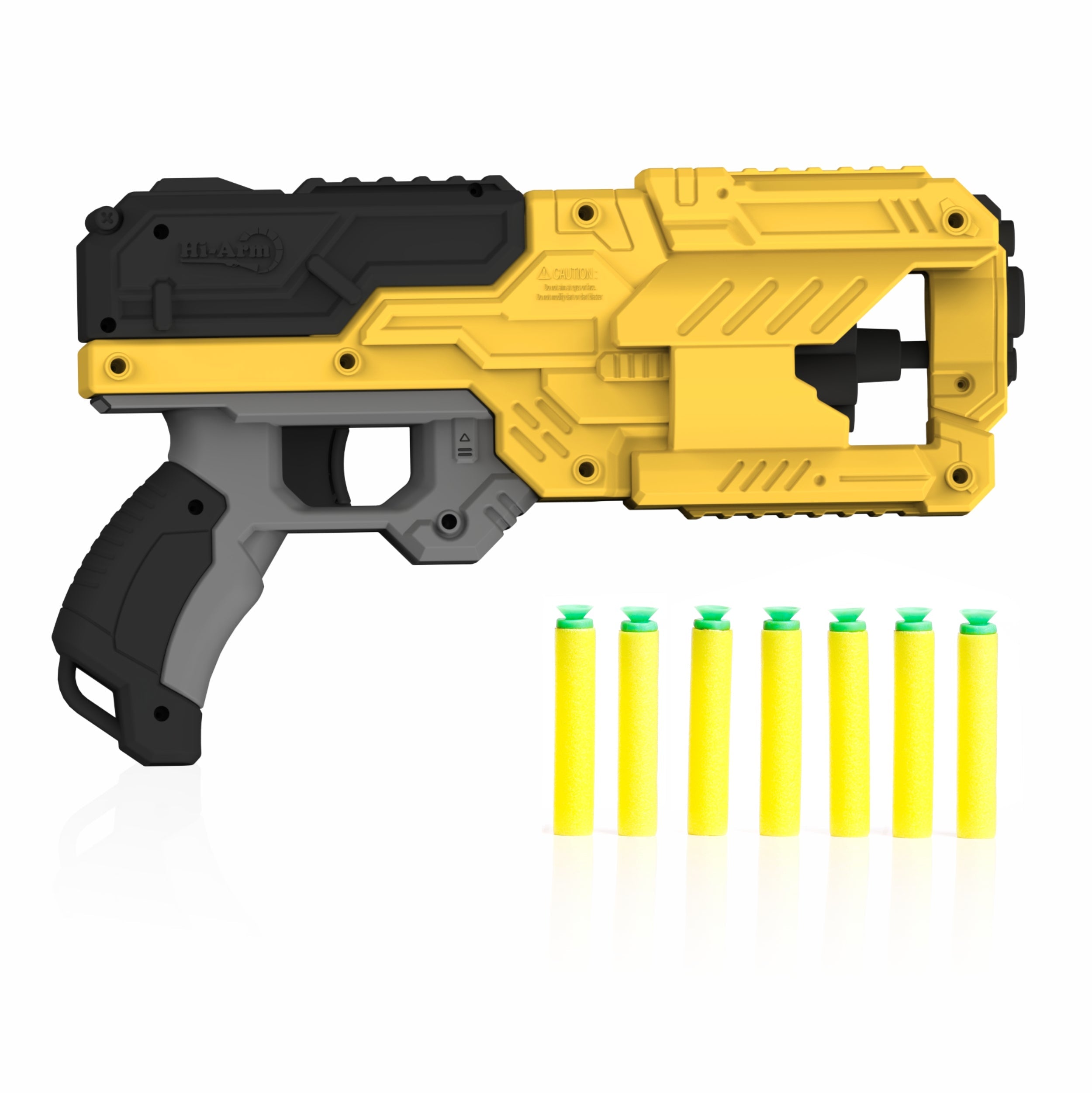 Chanak Six-Dart Rapid Fire Blaster Toy Gun Yellow Aditi Toys Pvt. Ltd.