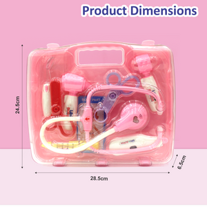 Chanak’s LED Light Doctor Kit for Kids – 28-Piece Toy Set with Sound & Flashing Stethoscope, Thermometer, Otoscope, Hammer, Mirror, Flashcards – Educational Pretend Play Set for Boys & Girls (Age 3+) chanak