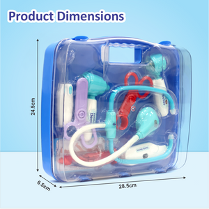 Chanak’s LED Light Doctor Kit for Kids – 28-Piece Toy Set with Sound & Flashing Stethoscope, Thermometer, Otoscope, Hammer, Mirror, Flashcards – Educational Pretend Play Set for Boys & Girls (Age 3+) chanak