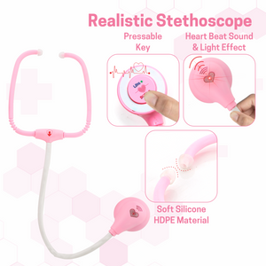 Chanak's Doctor Suitcase Wheel with LED Light (Pink Instruments ) Aditi Toys Pvt. Ltd.