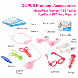 Premium Doctor Set Trolley for Kids with LED Light Instruments (Pink) Aditi Toys Pvt. Ltd.