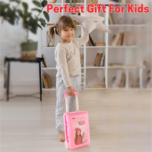 Chanak 2-in-1 Kids Pretend Play Combo – Kitchen Set with Realistic Stove & Beauty Set Trolley | 49 PCS | 3-in-1 Convertible | Gift for Girls (Ages 2–5) Aditi Toys Pvt. Ltd.