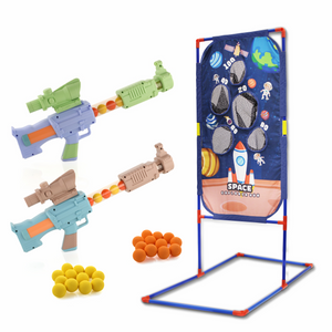 Chanak Space Explorer pneumatic gun toy with foam balls and scoring net