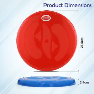 Chanak Flying Disc Frisbee Picnic, Beach, Garden Disc Throwing Sports Outdoor Game for Kids & Adults, Red & Blue Pack of 1 chanak