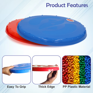 Chanak Flying Disc Frisbee Picnic, Beach, Garden Disc Throwing Sports Outdoor Game for Kids & Adults, Red & Blue Pack of 1 chanak