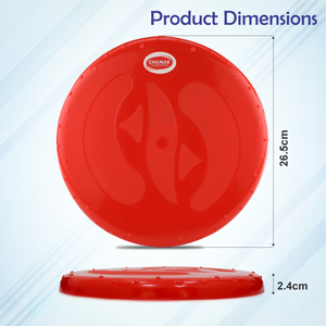 Chanak Flying Disc Frisbee Picnic, Beach, Garden Disc Throwing Sports Outdoor Game for Kids & Adults, Red Pack of 5 chanak