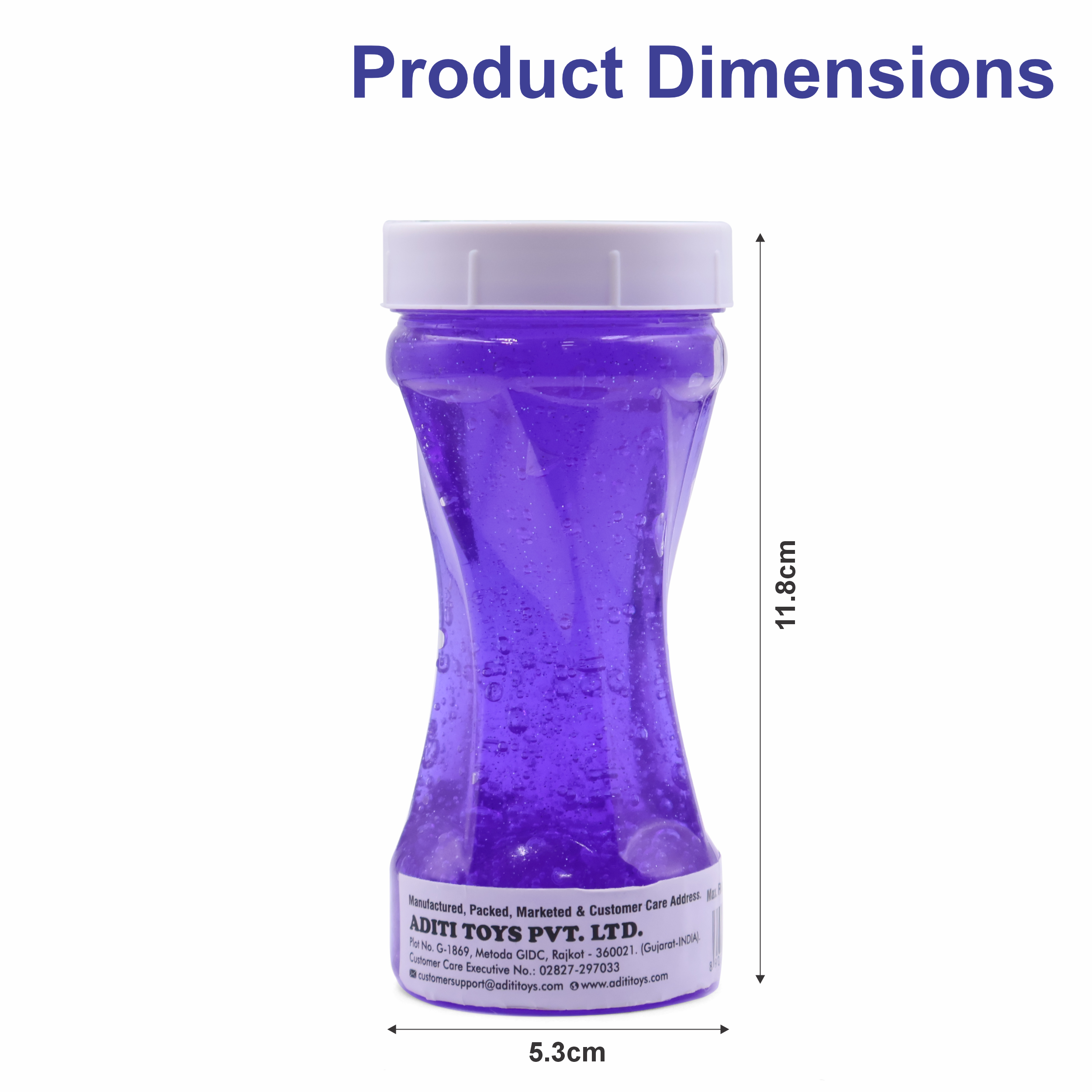 Chanak Neon Colored Glitter Scented Slime Kit - Soft, Non-Sticky, Stress-Relief Non-Toxic Squishy Slime Toy Multicolor for Kids For Boys Girls, Above 5+ Age Each 150ml (Blue Pack of 2) chanak
