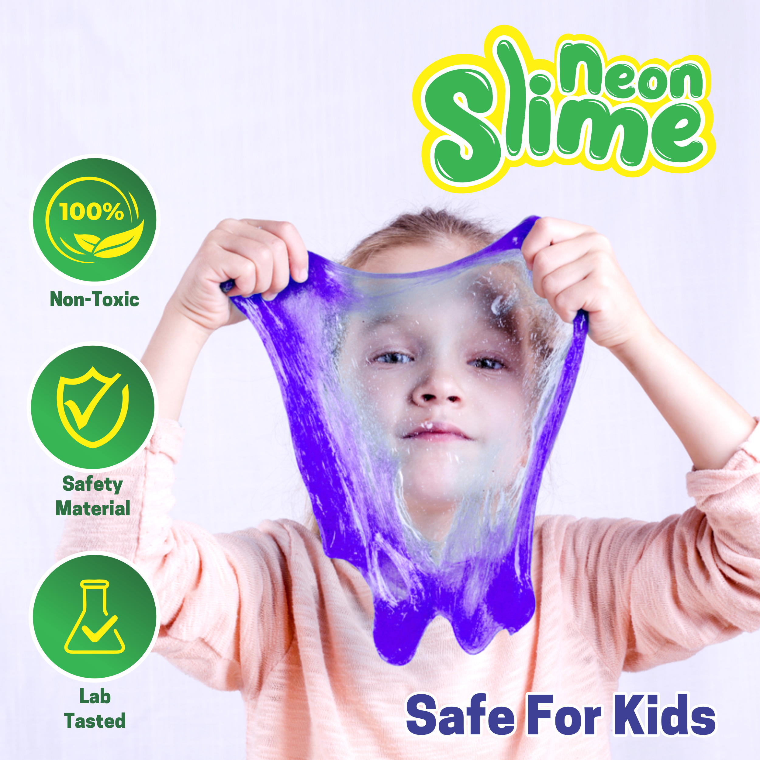 Chanak Neon Colored Glitter Scented Slime Kit - Soft, Non-Sticky, Stress-Relief Non-Toxic Squishy Slime Toy Multicolor for Kids For Boys Girls, Above 5+ Age Each 150ml (Pack of 4) chanak