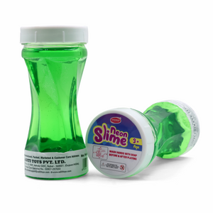 Chanak Neon Colored Glitter Scented Slime Kit - Soft, Non-Sticky, Stress-Relief Non-Toxic Squishy Slime Toy Multicolor for Kids For Boys Girls, Above 5+ Age Each 150ml (Green Pack of 2) chanak