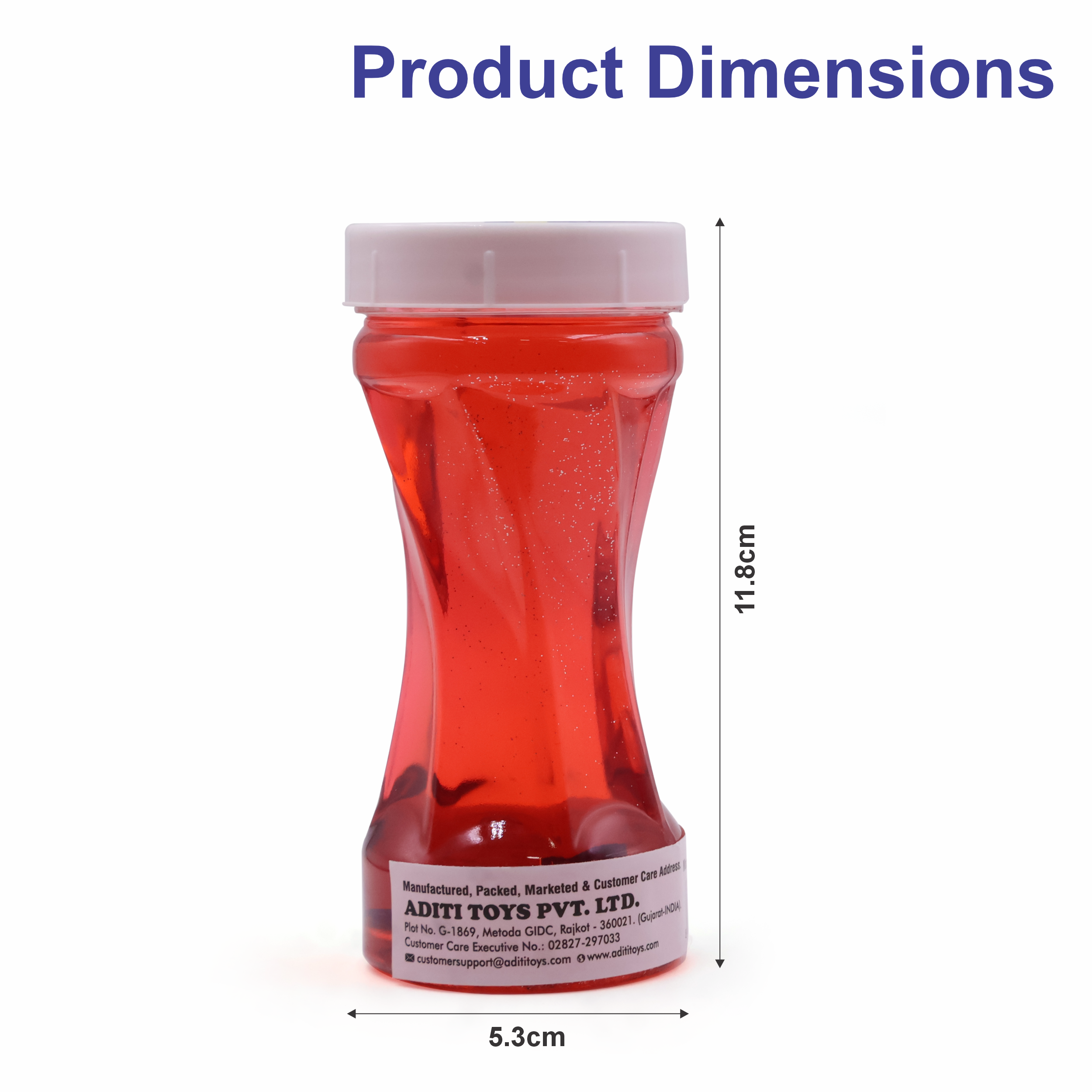Chanak Neon Colored Glitter Scented Slime Kit - Soft, Non-Sticky, Stress-Relief Non-Toxic Squishy Slime Toy Multicolor for Kids For Boys Girls, Above 5+ Age Each 150ml (Red Pack of 2) chanak