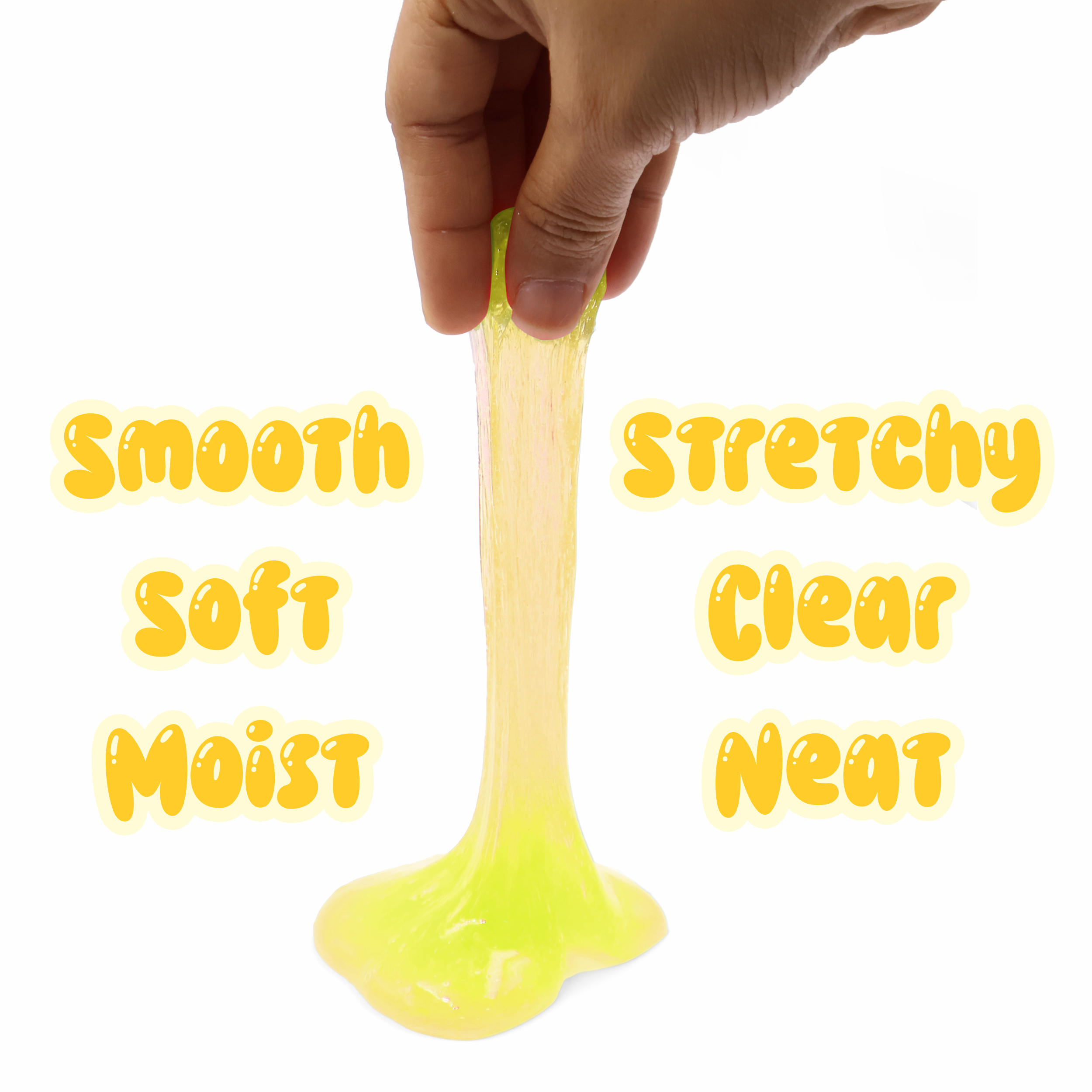 Chanak Neon Colored Glitter Scented Slime Kit - Soft, Non-Sticky, Stress-Relief Non-Toxic Squishy Slime Toy Multicolor for Kids For Boys Girls, Above 5+ Age Each 150ml (Yellow Pack of 2) chanak