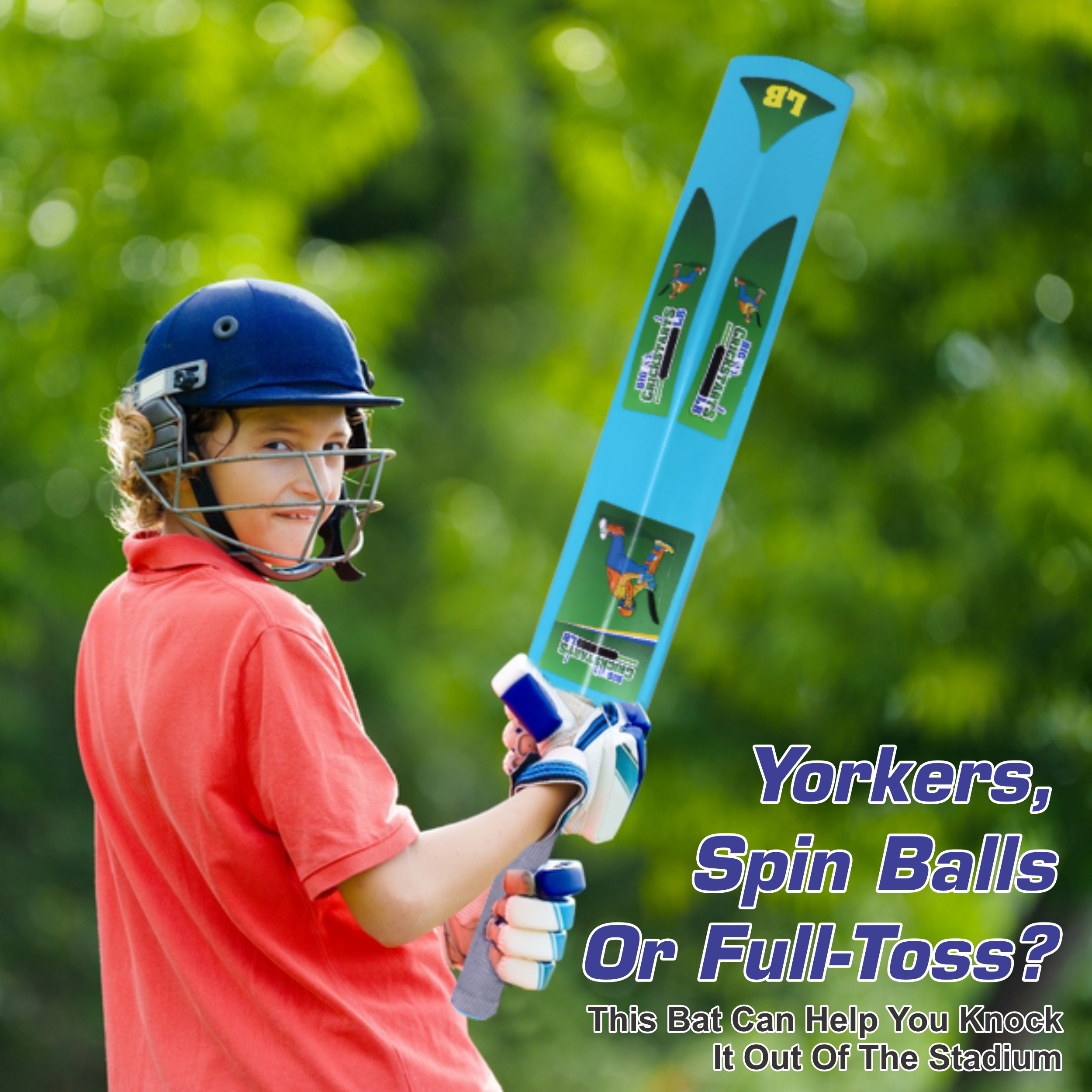 Chanak Big Cricket Turf Bat for Boys & Girls, 34.5 inch 1 Cricket Bat for Indoor & Outdoor Activity, Cricket Bat for Kids & Adults Above 15 Year(Big Turf Bat) Blue chanak