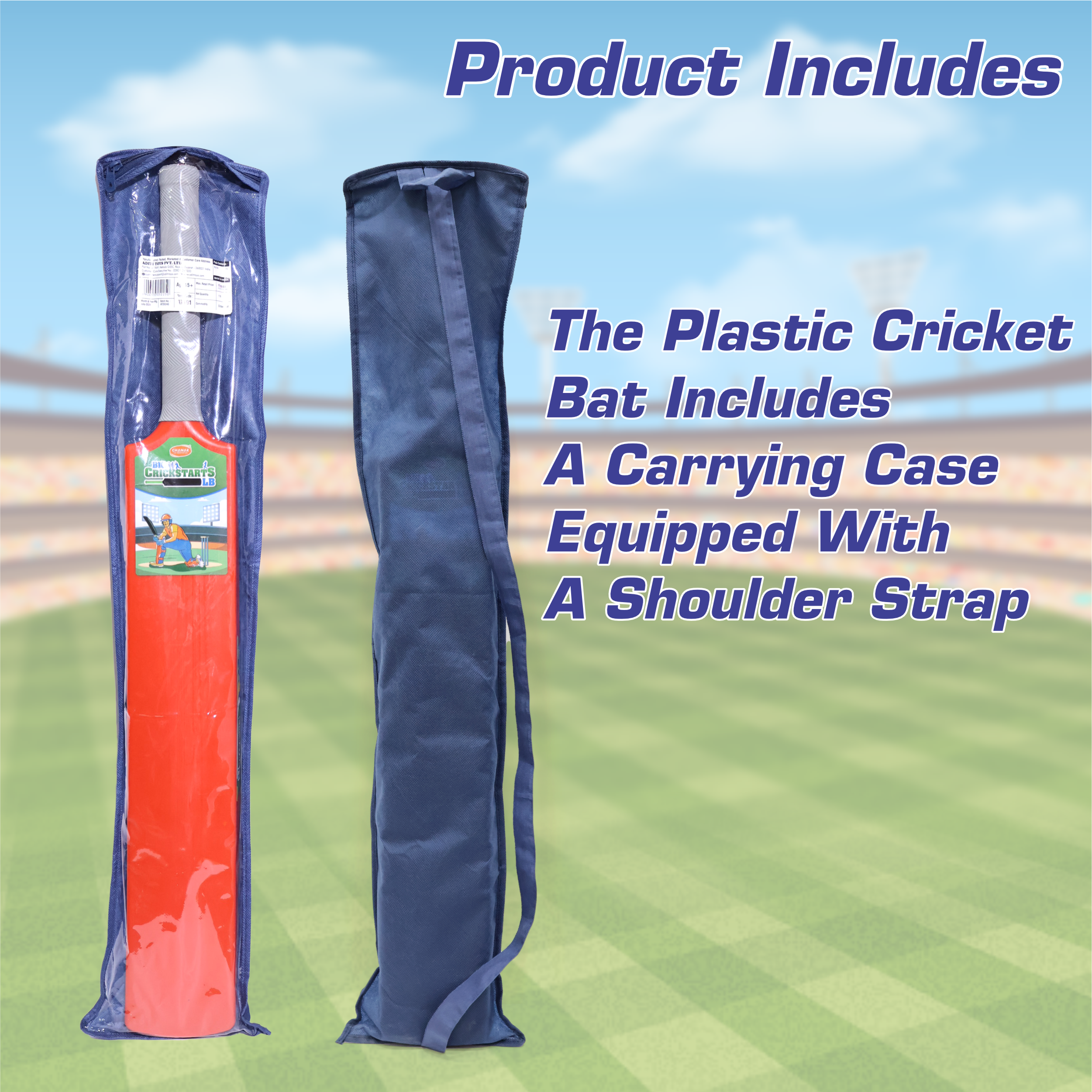 Chanak Big Cricket Turf Bat for Boys & Girls, 34.5 inch 1 Cricket Bat for Indoor & Outdoor Activity, Cricket Bat for Kids & Adults Above 15 Year(Big Turf Bat) Red chanak