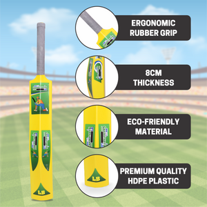 Chanak Big Cricket Turf Bat for Boys & Girls, 34.5 inch 1 Cricket Bat for Indoor & Outdoor Activity, Cricket Bat for Kids & Adults Above 15 Year(Big Turf Bat) Yellow chanak