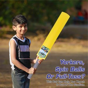 Chanak Big Cricket Turf Bat for Boys & Girls, 34.5 inch 1 Cricket Bat for Indoor & Outdoor Activity, Cricket Bat for Kids & Adults Above 15 Year(Big Turf Bat) Yellow chanak
