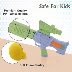 Chanak Space Explorer Pneumatic Gun Include 12 Orange & 12 Yellow Soft Foam Ball, for Indoor Outdoor Use Safe For Boys Girls, Above 5+ Age, BIS Approved. (Green) chanak