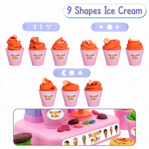 Kids learning with Play-Dough Ice Cream Set