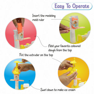 Chanak Scoop and Play, Ice Cream play Set With 6 Dough And 11 Stamps Molds chanak
