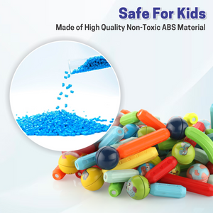 Chanak 76 Piece Magnetic Building Stick & Ball Blocks, Montessori Magnetic Funny Creation Toy, Creativity Kids Games, Preschool Toys – STEM Toy for Kids 3+ For Boys Girls, Above 3+ Age chanak