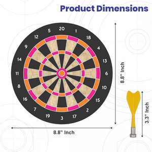 Mini Chanak Magnetic Dart Board – 8.8” for kids 5+