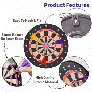 Standard Chanak Magnetic Dart Board – 13” for 5+ years