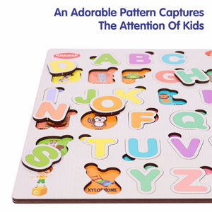 Chanak 4-in-1 Wooden Educational Puzzle Combo – Human Body, Alphabet, Vegetables & India Map – Montessori Learning Set for Toddlers & Preschoolers Age 2+ Aditi Toys Pvt. Ltd.