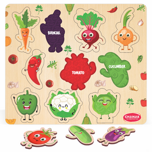 Chanak 4-in-1 Wooden Educational Puzzle Combo – Human Body, Alphabet, Vegetables & India Map – Montessori Learning Set for Toddlers & Preschoolers Age 2+ Aditi Toys Pvt. Ltd.