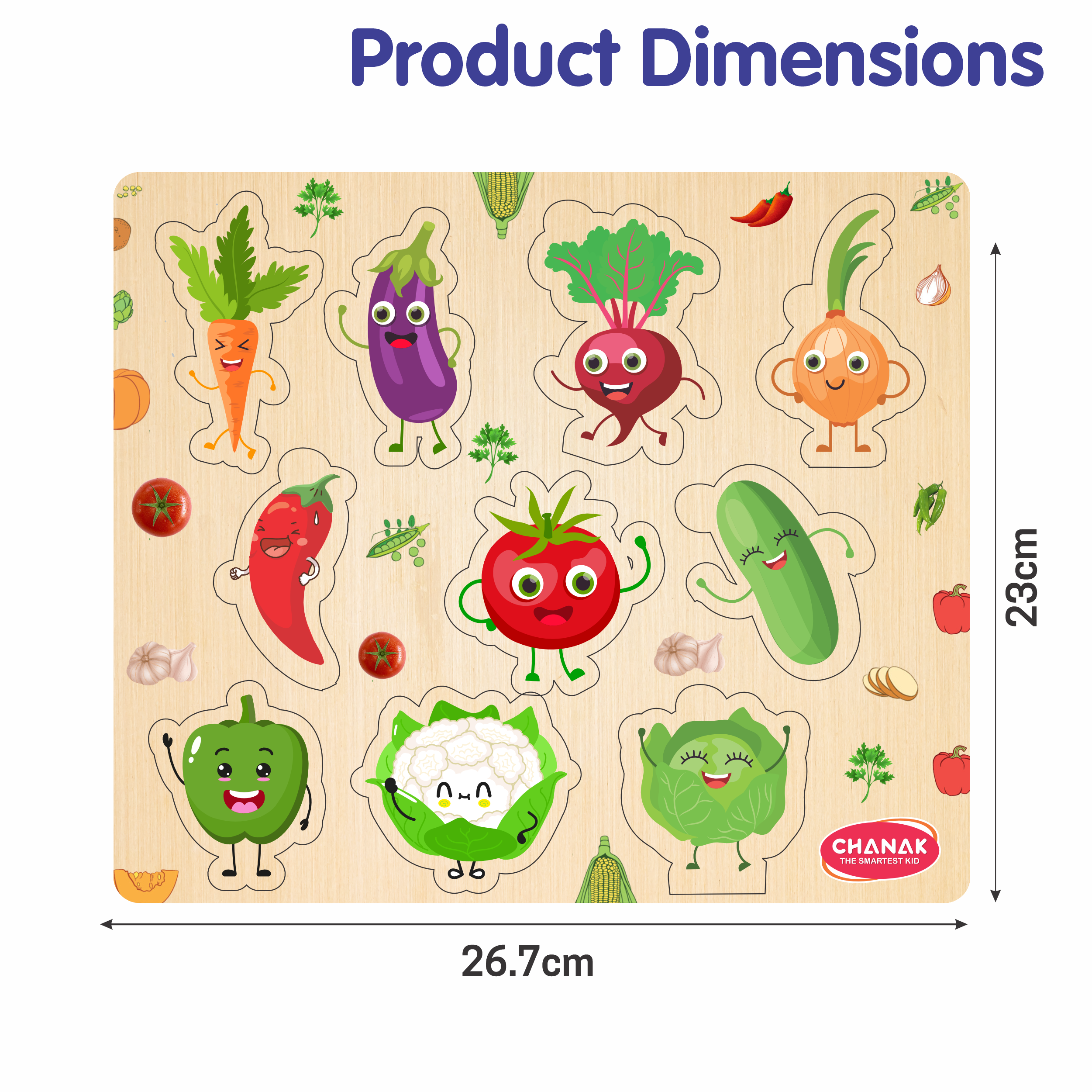 Chanak 4-in-1 Wooden Educational Puzzle Combo – Human Body, Alphabet, Vegetables & India Map – Montessori Learning Set for Toddlers & Preschoolers Age 2+ Aditi Toys Pvt. Ltd.