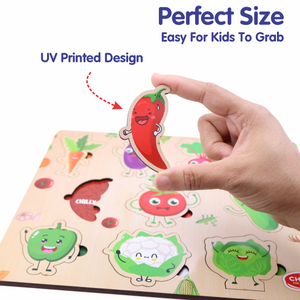 Chanak 4-in-1 Wooden Educational Puzzle Combo – Human Body, Alphabet, Vegetables & India Map – Montessori Learning Set for Toddlers & Preschoolers Age 2+ Aditi Toys Pvt. Ltd.