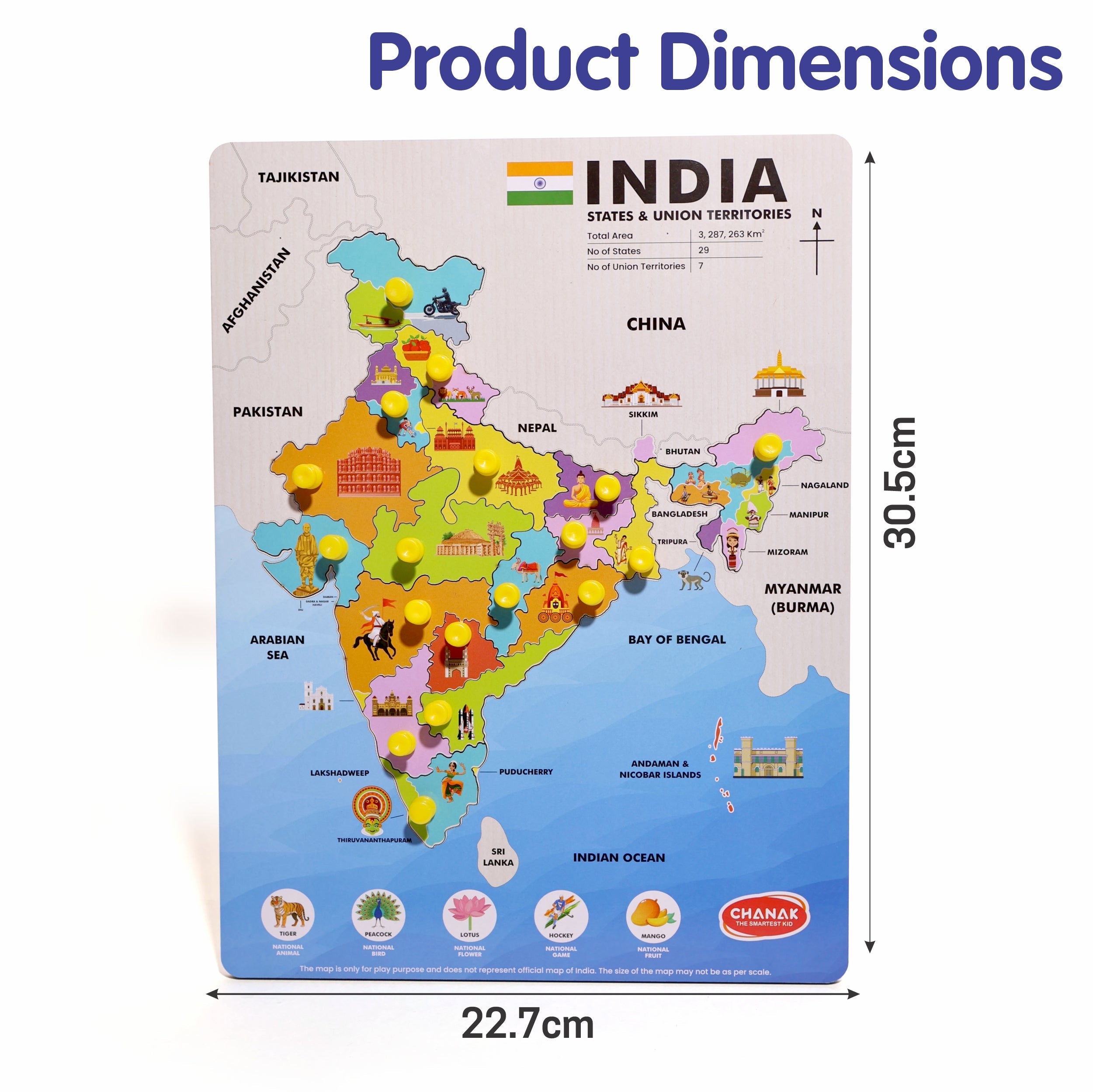 Chanak 4-in-1 Wooden Educational Puzzle Combo – Human Body, Alphabet, Vegetables & India Map – Montessori Learning Set for Toddlers & Preschoolers Age 2+ Aditi Toys Pvt. Ltd.
