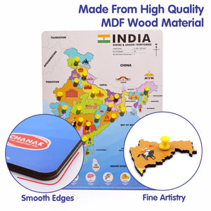 Chanak 4-in-1 Wooden Educational Puzzle Combo – Human Body, Alphabet, Vegetables & India Map – Montessori Learning Set for Toddlers & Preschoolers Age 2+ Aditi Toys Pvt. Ltd.