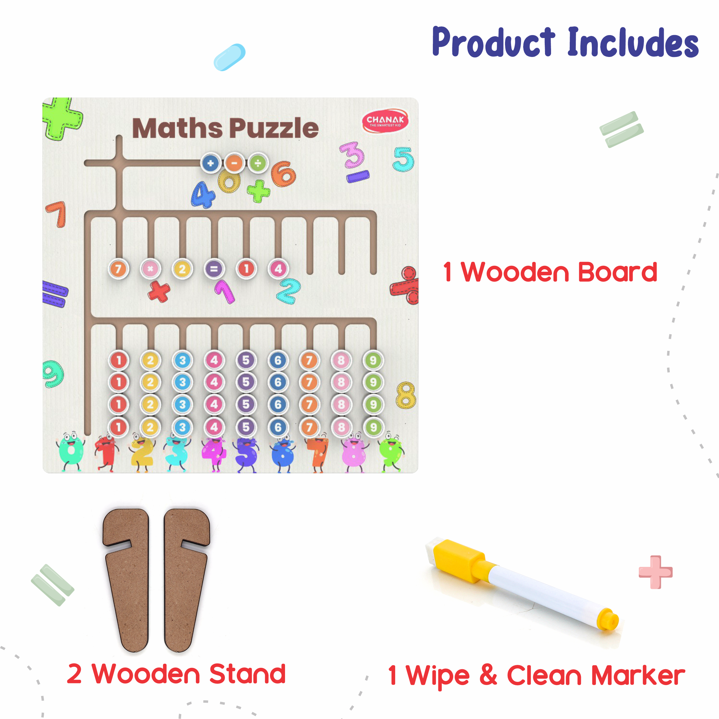 Wooden Maths Puzzle Set chanak