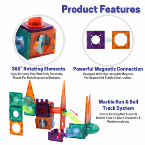 Chanak 48 PCS Magnetic Tiles Set – Premium STEM Building Toy for Kids chanak