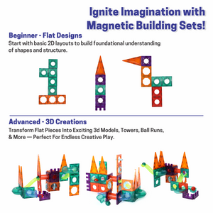 Chanak 48 PCS Magnetic Tiles Set – Premium STEM Building Toy for Kids chanak